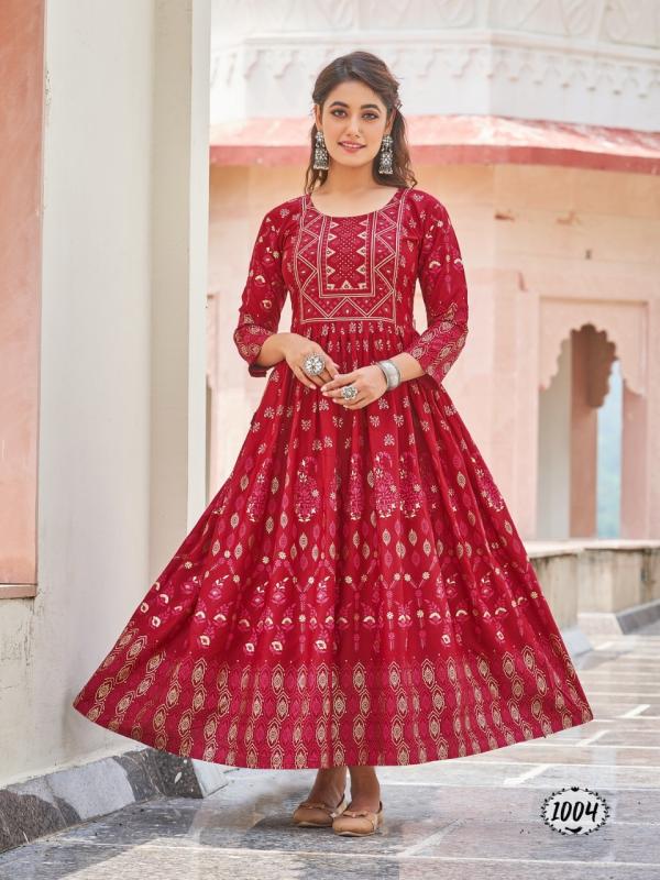 Radhika Honey 1 Fancy Wear Rayon Anarkali Kurti Collection